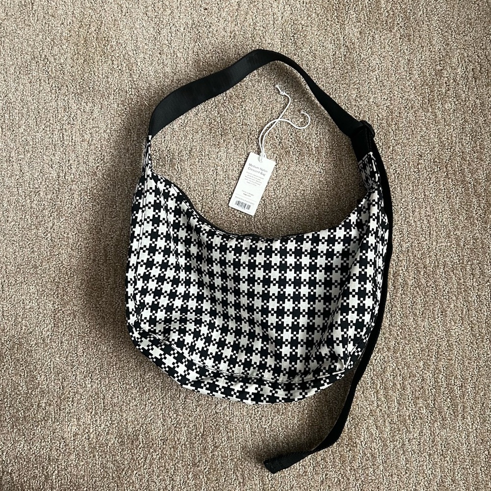 baggy pixelated gingham crossbody